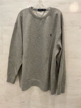 Polo Ralph Lauren Big & Tall Heather Gray Fleece Crewneck Sweatshirt 2XLT W21